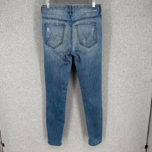 Mother Womens Looker High Waisted Skinny Jeans Size 27 Light Graffiti Wash READ - Picture 5 of 16